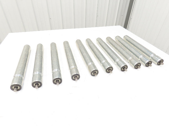 TGW E0006427 1.9"x 16"BF Gravity Conveyor Roller Grooved 7/16"Hex  Lot of 10