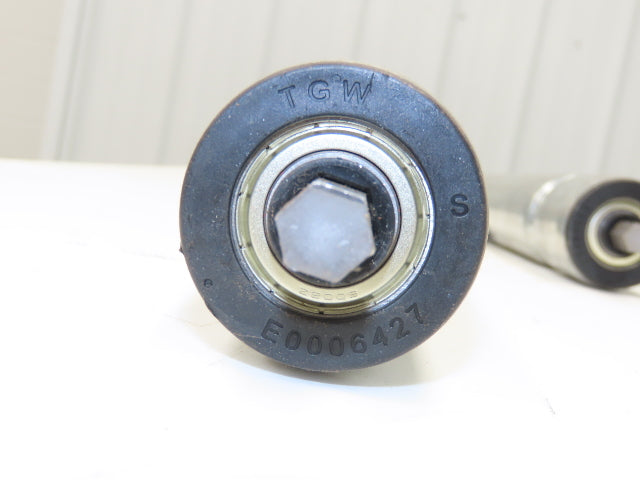 TGW E0006427 1.9"x 16"BF Gravity Conveyor Roller Grooved 7/16"Hex  Lot of 10
