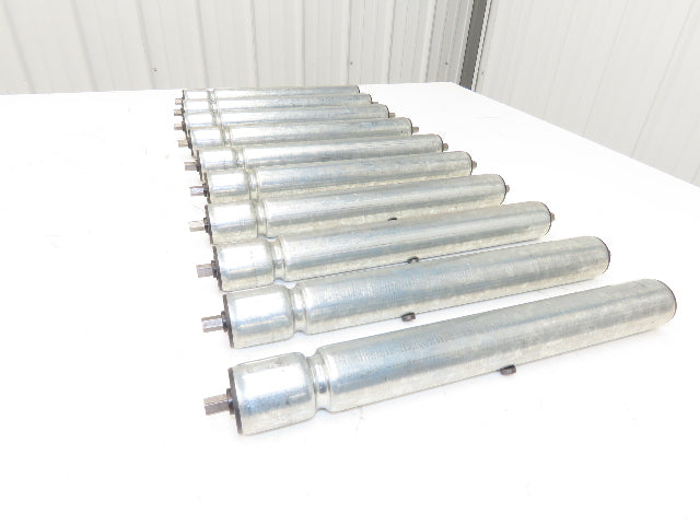 TGW E0006427 1.9"x 16"BF Gravity Conveyor Roller Grooved 7/16"Hex  Lot of 10