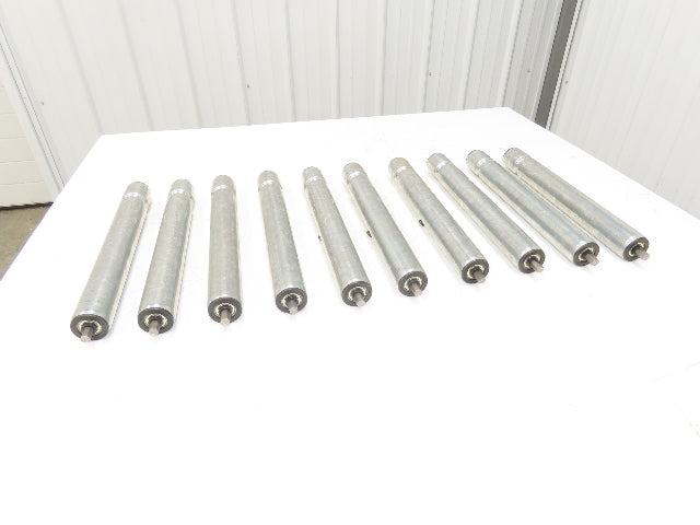TGW E0006427 1.9"x 16"BF Gravity Conveyor Roller Grooved 7/16"Hex  Lot of 10