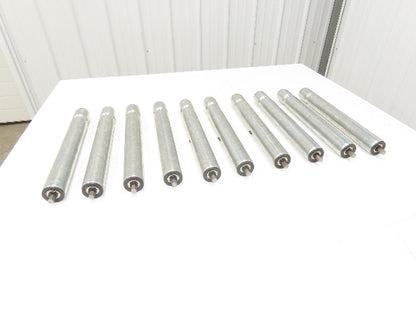 TGW E0006427 1.9"x 16"BF Gravity Conveyor Roller Grooved 7/16"Hex  Lot of 10