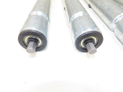 TGW E0006427 1.9"x 16"BF Gravity Conveyor Roller Grooved 7/16"Hex  Lot of 10