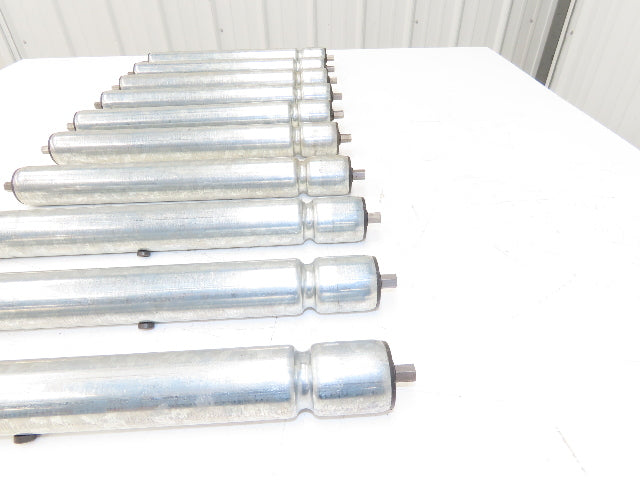 TGW E0006427 1.9"x 16"BF Gravity Conveyor Roller Grooved 7/16"Hex  Lot of 10