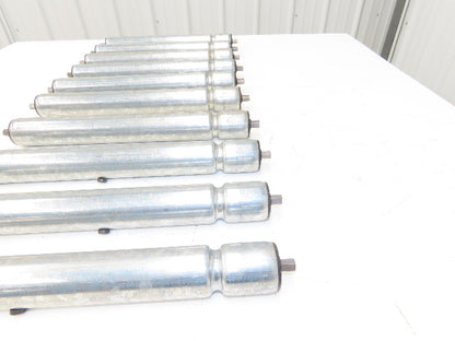 TGW E0006427 1.9"x 16"BF Gravity Conveyor Roller Grooved 7/16"Hex  Lot of 10