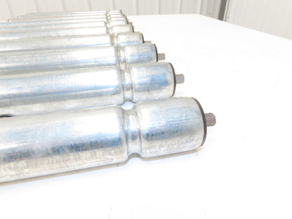TGW E0006427 1.9"x 16"BF Gravity Conveyor Roller Grooved 7/16"Hex  Lot of 10