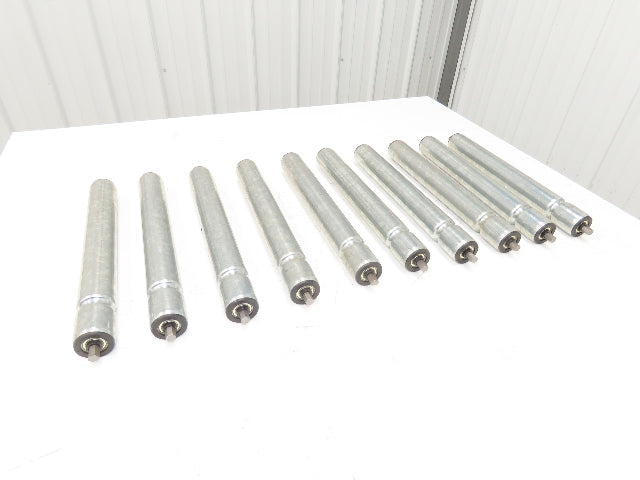 TGW E0006427 1.9"x 16"BF Gravity Conveyor Roller Grooved 7/16"Hex  Lot of 10