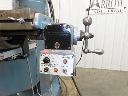 Bridgeport Textron Knee Mill Milling Machine 9x42" Bed 2Hp 240/480V 3Ph Manual