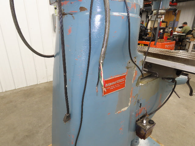 Bridgeport Textron Knee Mill Milling Machine 9x42" Bed 2Hp 240/480V 3Ph Manual