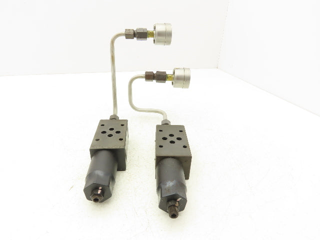 Nachi OG-G01-P1-21 Pressure Reducing Modular Valve W/Pressure Guage Lot of 2