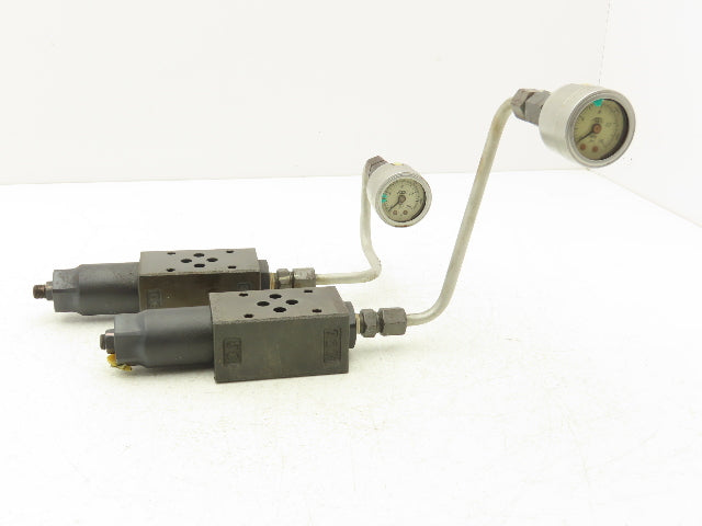 Nachi OG-G01-P1-21 Pressure Reducing Modular Valve W/Pressure Guage Lot of 2