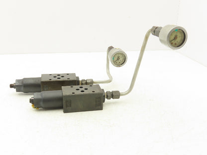 Nachi OG-G01-P1-21 Pressure Reducing Modular Valve W/Pressure Guage Lot of 2