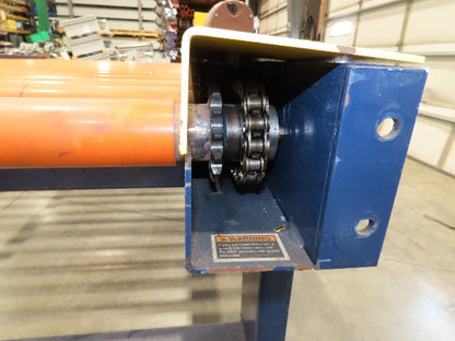 55"x 10' Chain Drive Roller Conveyor 48"BF 1.9" Urethane Roller 460V 3PH