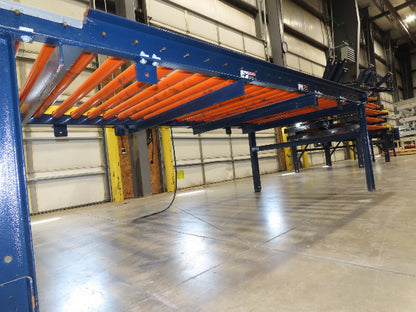 55"x 10' Chain Drive Roller Conveyor 48"BF 1.9" Urethane Roller 460V 3PH