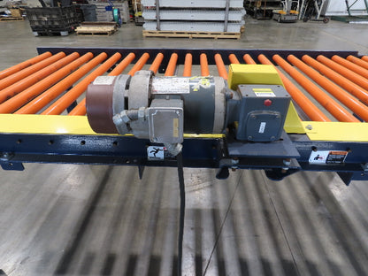55"x 10' Chain Drive Roller Conveyor 48"BF 1.9" Urethane Roller 460V 3PH