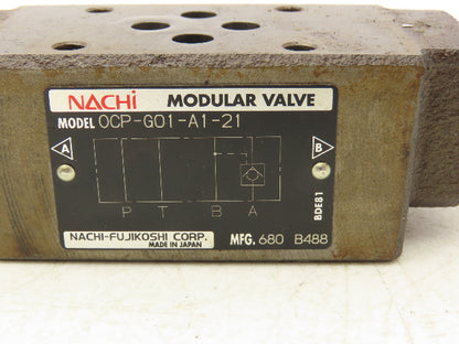 Nachi OCP-G01-A1-21 Pilot Operated Modular Check Valve Lot of 2