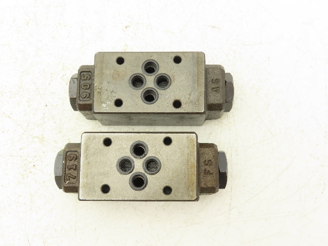 Nachi OCP-G01-A1-21 Pilot Operated Modular Check Valve Lot of 2