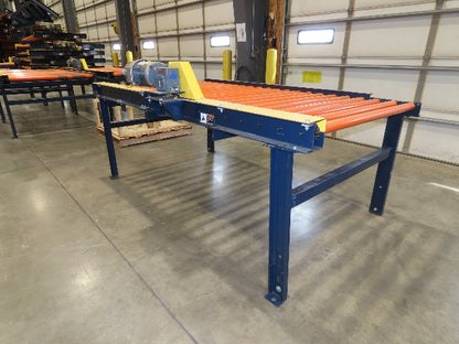 55"x 8' 4" Chain Drive Roller Conveyor 48"BF 1.9" Urethane Roller 460V 3PH 45fpm