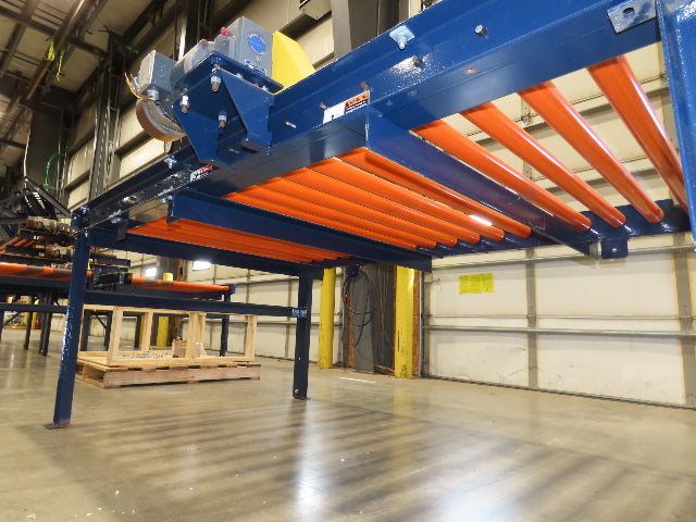 55"x 8' 4" Chain Drive Roller Conveyor 48"BF 1.9" Urethane Roller 460V 3PH 45fpm