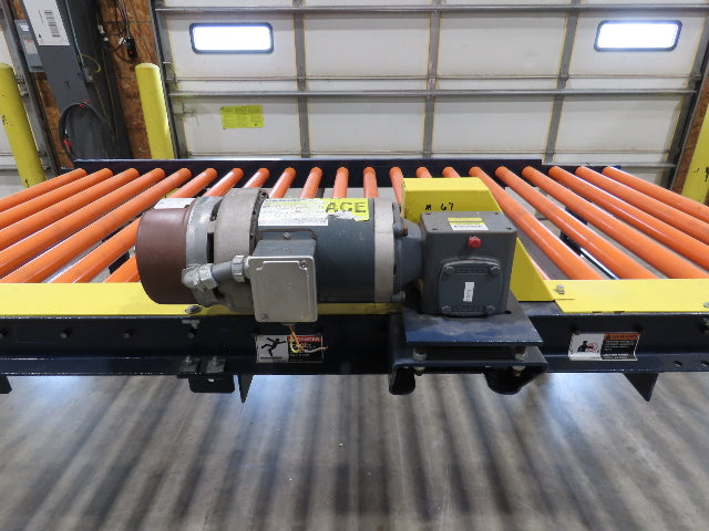 55"x 8' 4" Chain Drive Roller Conveyor 48"BF 1.9" Urethane Roller 460V 3PH 45fpm