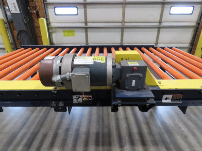 55"x 8' 4" Chain Drive Roller Conveyor 48"BF 1.9" Urethane Roller 460V 3PH 45fpm