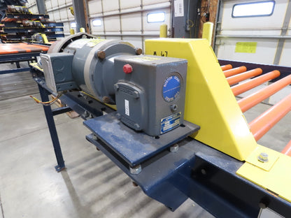 55"x 8' 4" Chain Drive Roller Conveyor 48"BF 1.9" Urethane Roller 460V 3PH 45fpm