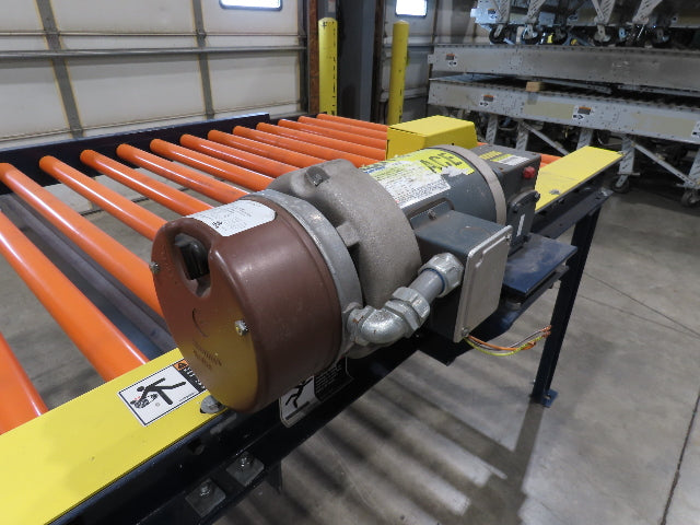 55"x 8' 4" Chain Drive Roller Conveyor 48"BF 1.9" Urethane Roller 460V 3PH 45fpm