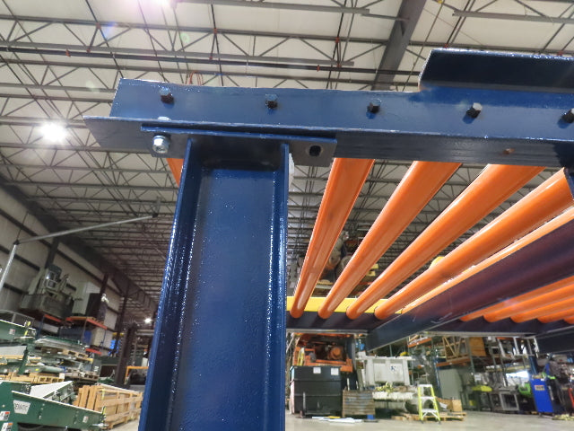 55"x 8' 4" Chain Drive Roller Conveyor 48"BF 1.9" Urethane Roller 460V 3PH 45fpm