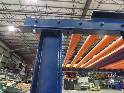 55"x 8' 4" Chain Drive Roller Conveyor 48"BF 1.9" Urethane Roller 460V 3PH 45fpm