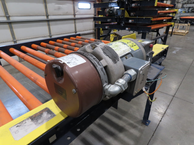 55"x 6' Chain Drive Roller Conveyor 48"BF 1.9" Urethane Roller 460V 3PH 45fpm