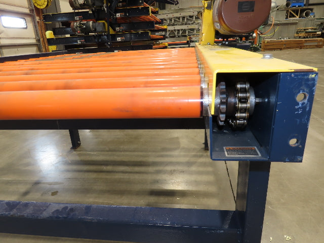 55"x 6' Chain Drive Roller Conveyor 48"BF 1.9" Urethane Roller 460V 3PH 45fpm