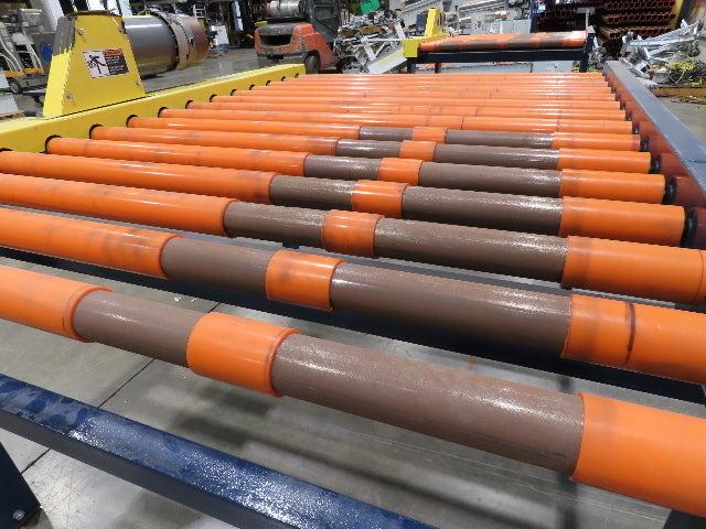 55"x 6' Chain Drive Roller Conveyor 48"BF 1.9" Urethane Roller 460V 3PH 45fpm