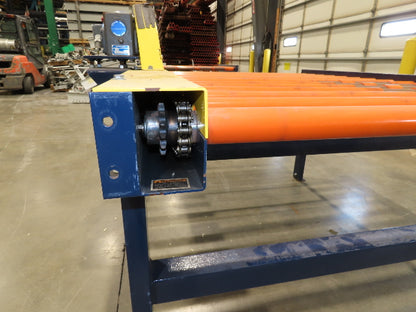 55"x 6' Chain Drive Roller Conveyor 48"BF 1.9" Urethane Roller 460V 3PH 45fpm