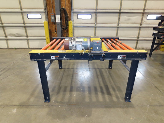 55"x 6' Chain Drive Roller Conveyor 48"BF 1.9" Urethane Roller 460V 3PH 45fpm