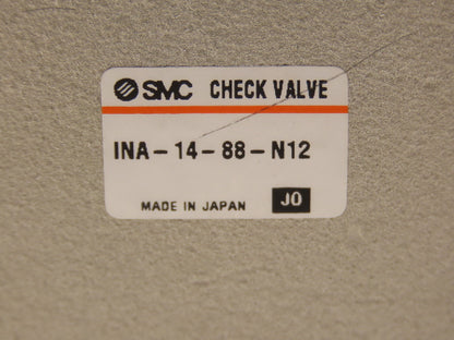 SMC INA-14-88-N12 Check Valve 1-1/4" Uni-Directional Fluid/Air Brass/Stainless