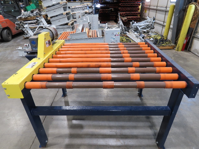 55"W x 48"L Chain Drive Roller Conveyor 48"BF 1.9" Urethane Roller 460V 3PH