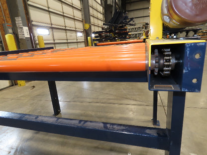 55"W x 48"L Chain Drive Roller Conveyor 48"BF 1.9" Urethane Roller 460V 3PH