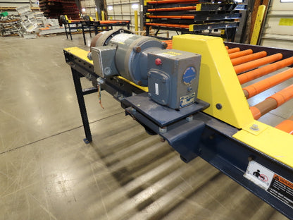 55"x 10' Chain Drive Roller Conveyor 48"BF 1.9" Urethane Roller 460V 3PH 45fpm