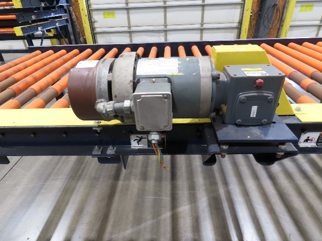 55"x 10' Chain Drive Roller Conveyor 48"BF 1.9" Urethane Roller 460V 3PH 45fpm