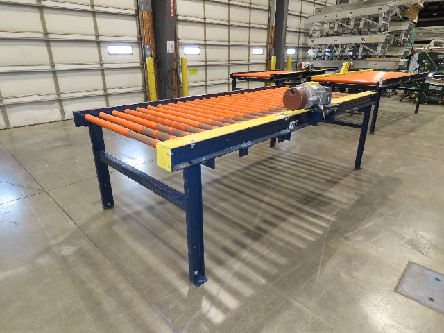 55"x 10' Chain Drive Roller Conveyor 48"BF 1.9" Urethane Roller 460V 3PH 45fpm