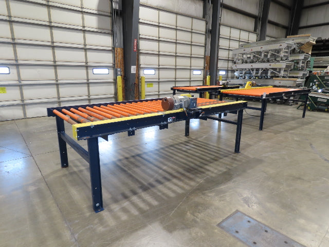 55"x 10' Chain Drive Roller Conveyor 48"BF 1.9" Urethane Roller 460V 3PH 45fpm
