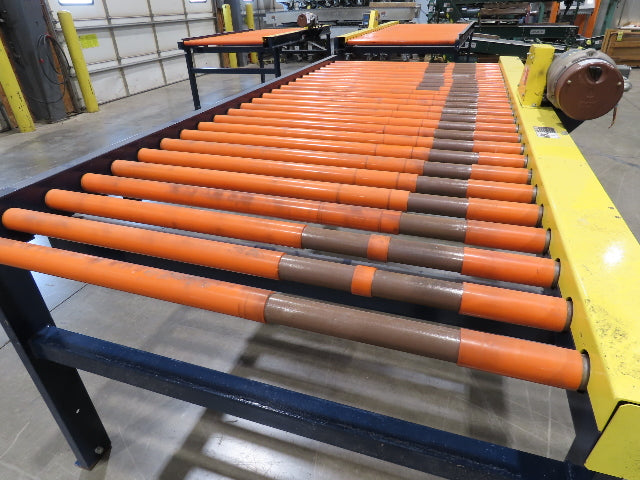 55"x 10' Chain Drive Roller Conveyor 48"BF 1.9" Urethane Roller 460V 3PH 45fpm