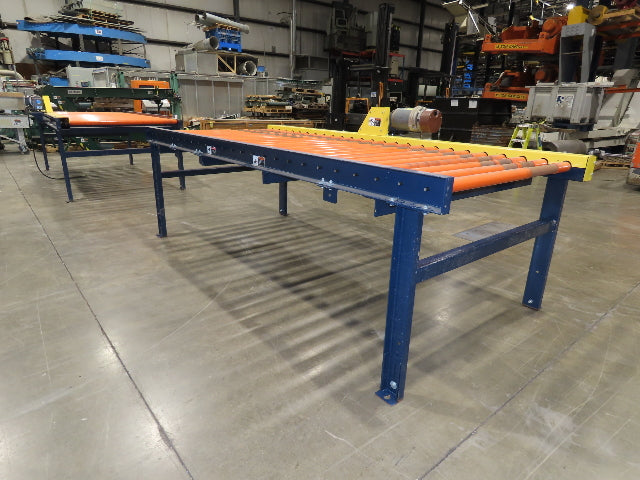 55"x 10' Chain Drive Roller Conveyor 48"BF 1.9" Urethane Roller 460V 3PH 45fpm