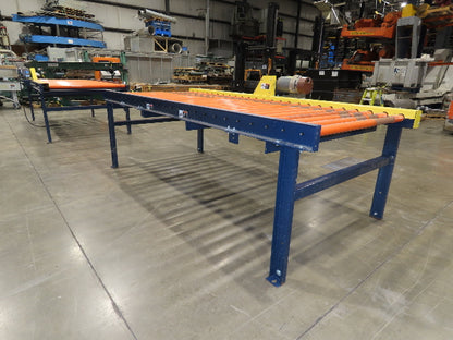 55"x 10' Chain Drive Roller Conveyor 48"BF 1.9" Urethane Roller 460V 3PH 45fpm
