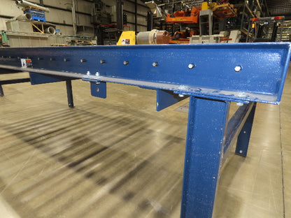 55"x 10' Chain Drive Roller Conveyor 48"BF 1.9" Urethane Roller 460V 3PH 45fpm