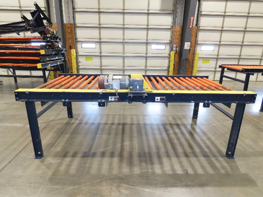 55"x 10' Chain Drive Roller Conveyor 48"BF 1.9" Urethane Roller 460V 3PH 45fpm