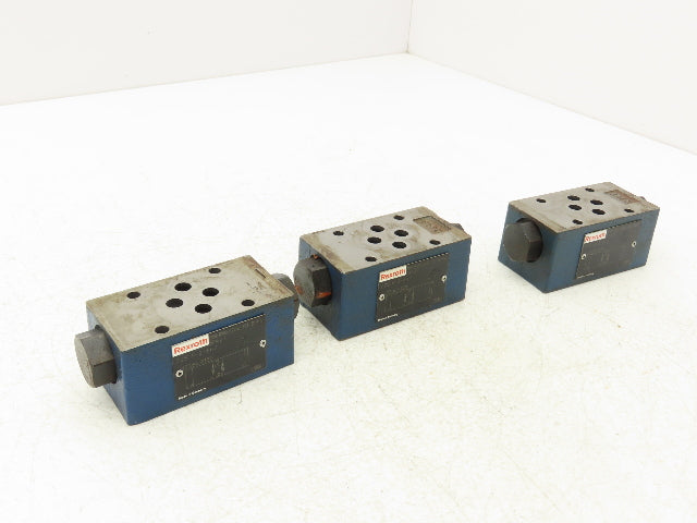 Rexroth Z2S 6-2-64 Hydraulic Check Valve Sandwich Plate Pilot Operated Lot of 3