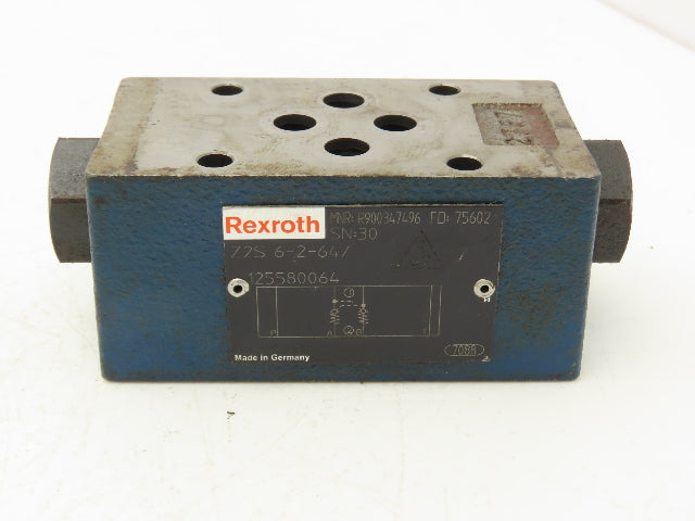 Rexroth Z2S 6-2-64 Hydraulic Check Valve Sandwich Plate Pilot Operated Lot of 3
