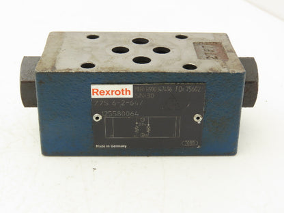 Rexroth Z2S 6-2-64 Hydraulic Check Valve Sandwich Plate Pilot Operated Lot of 3