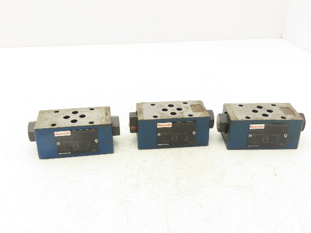 Rexroth Z2S 6-2-64 Hydraulic Check Valve Sandwich Plate Pilot Operated Lot of 3
