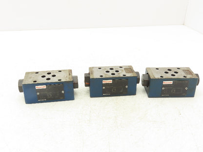 Rexroth Z2S 6-2-64 Hydraulic Check Valve Sandwich Plate Pilot Operated Lot of 3